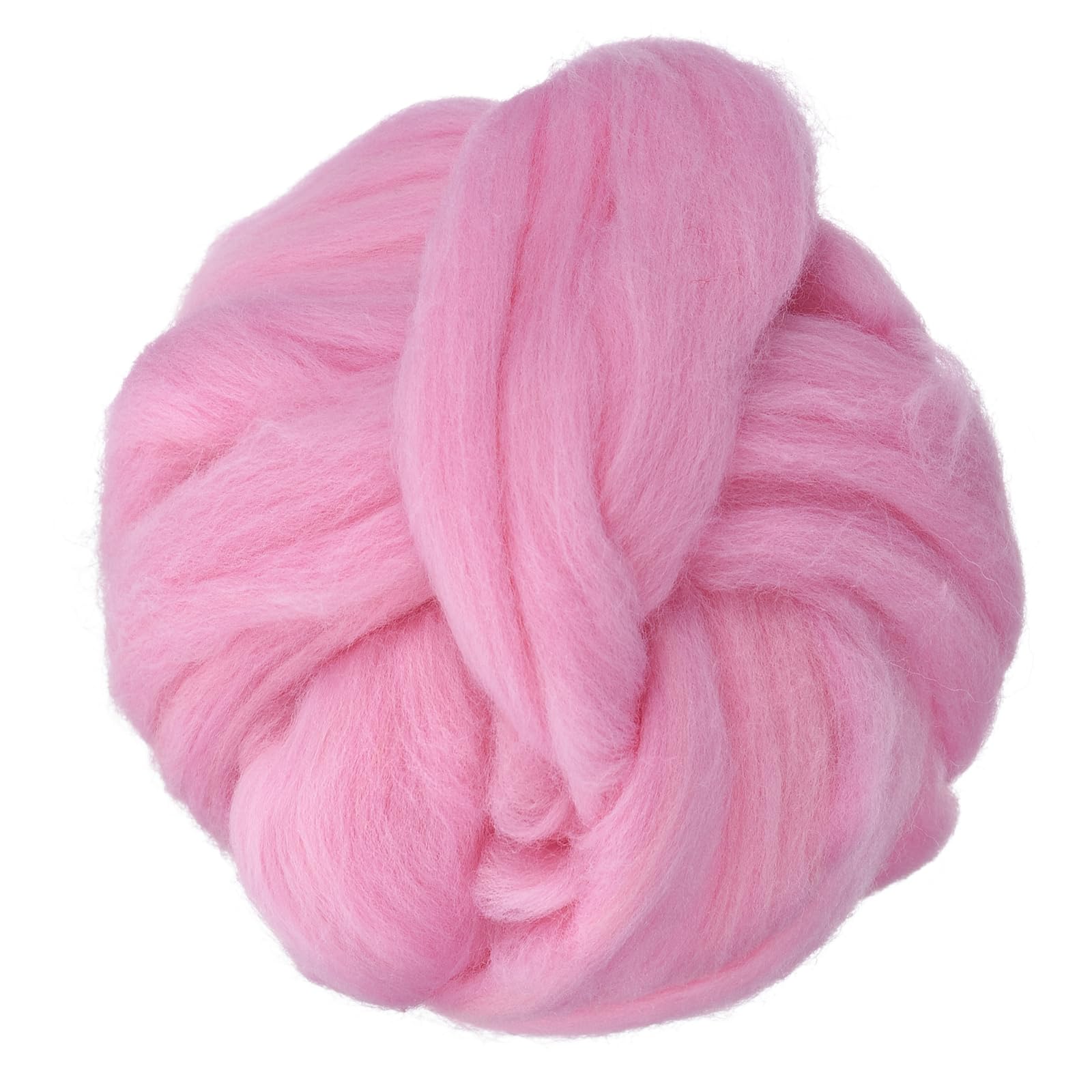 METALLIXITY Felting Wool Bulk (100g/3.5oz), Natural Wool Needle Felting Wool - for Weaving, Handcrafts, and DIY Creations, Light Water Pink