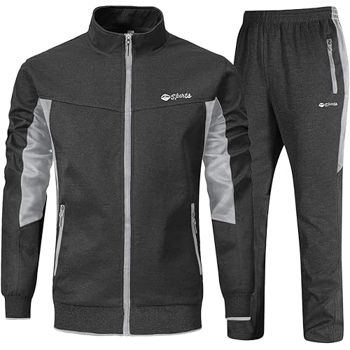 YSENTO Men's Tracksuits Outfits Set 2 Piece Jogging Suits Warm Up Sweatsuits Sweat Track Suits Sets