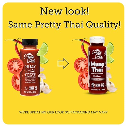 Miniatura 6 de Pretty Thai Salsa Muay Thai, sin gluten, sin OMG, auténtica salteada, ramen y salsa para inmersión, condimento de salsa picante de chile tailandés