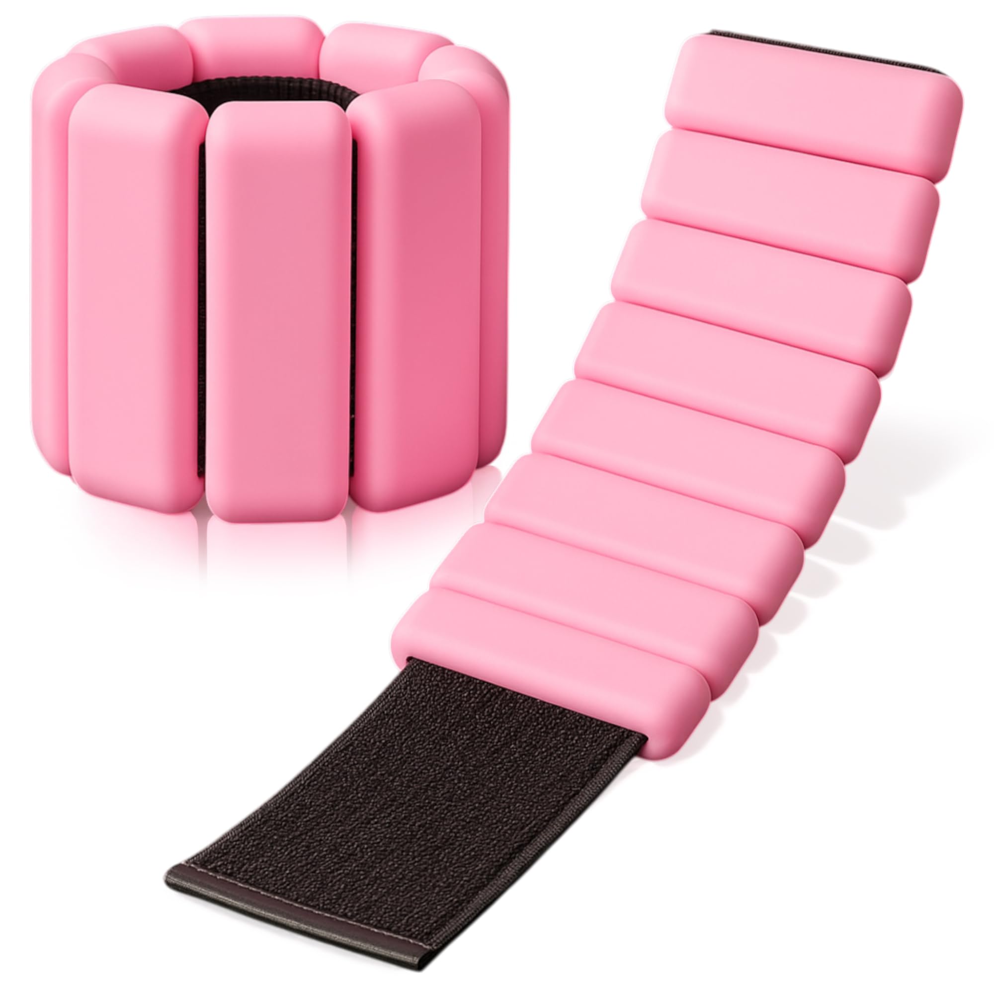 KK Ankle Weights Adjustable Silicone Water Proof Wrist Weights for Men and Women Premium Comfort for Fitness, Therapy & Home Workouts - Set of 2 x 0.5kg (Pair)