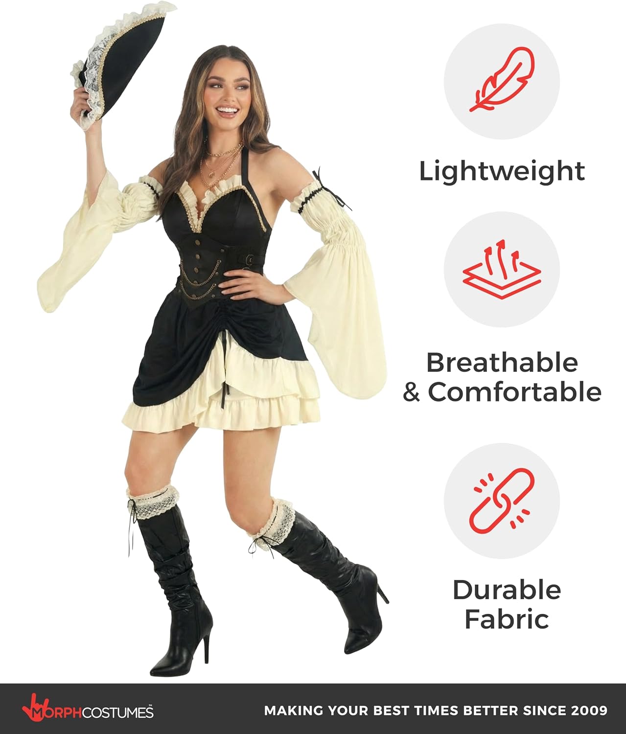 Morph Pirate Costume Women, Womens Pirates Costume, Womens Pirate Outfit, Halloween Costumes For Women Adult