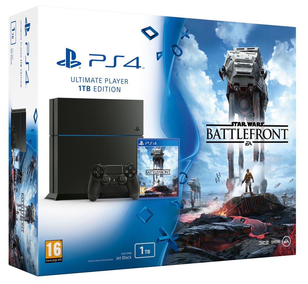 Sony PlayStation 4 - Ultimate Player 1TB Edition - console de jeux - 1 To HDD - noir de jais - Star Wars Battlefront