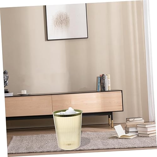 Miniatura 8 de Baluue Cubo de basura de lujo para el hogar, gran sala de estar, anillo de presión de viento, papelera transparente para mascotas, papelera simple