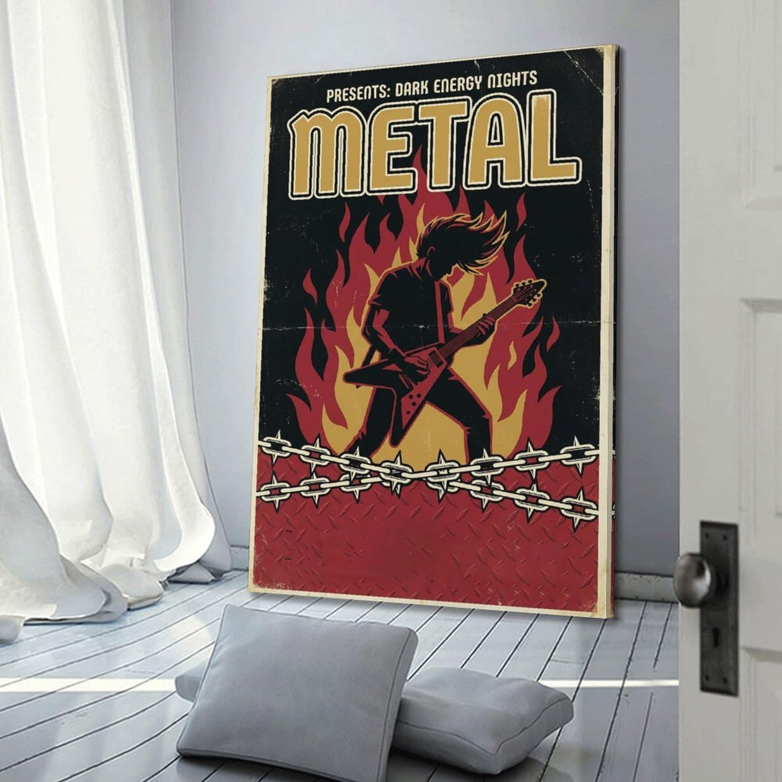 OKNGB Poster decorativo da parete su tela, motivo: chitarrista heavy metal hard rock rock classico, poster decorativo moderno per camera da letto, 40 x 60 cm