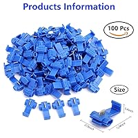 Vista 3 de 100 piezas de conectores de cable de empalme rápido sin soldadura, conector de empalme de calibre 18-14 AWG (unificador de cables), conectores