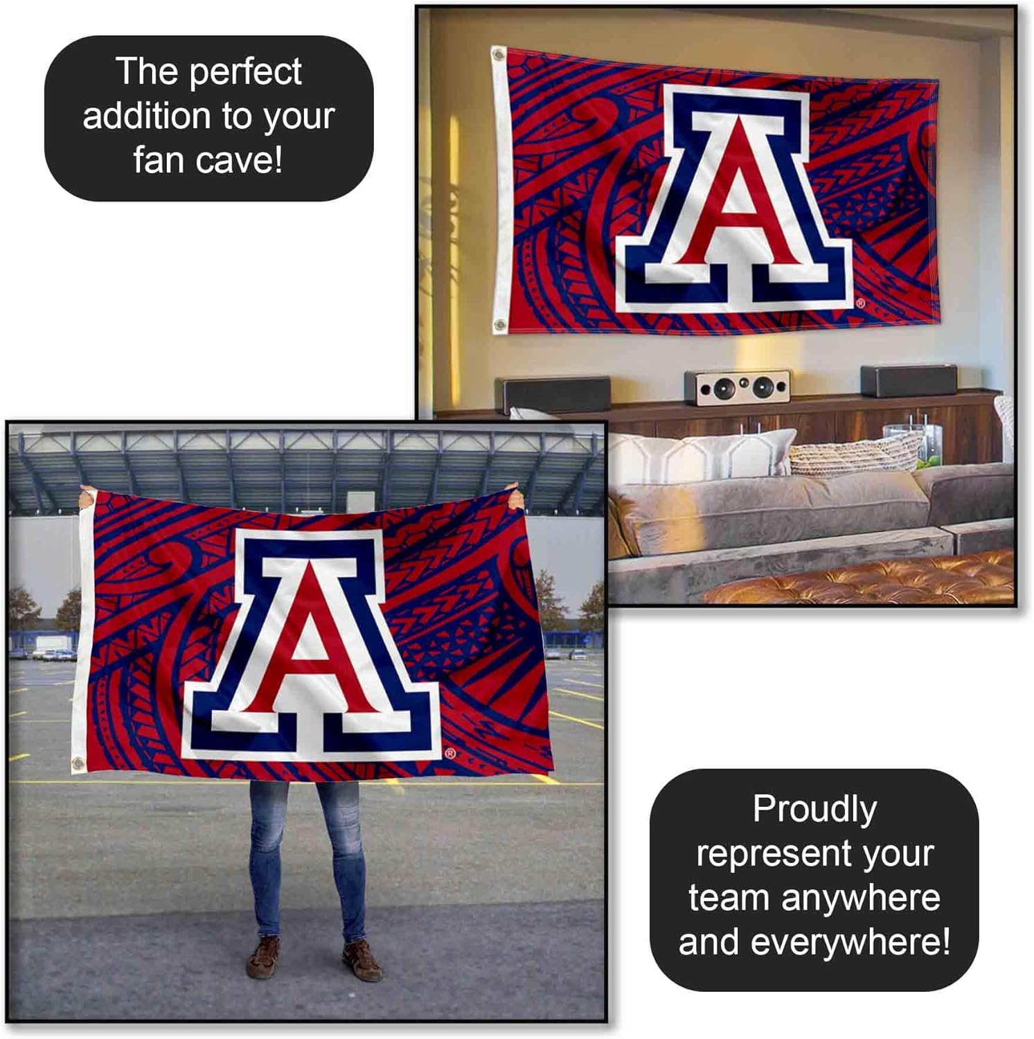 Arizona Wildcats Samoan Pattern Flag - Image 5