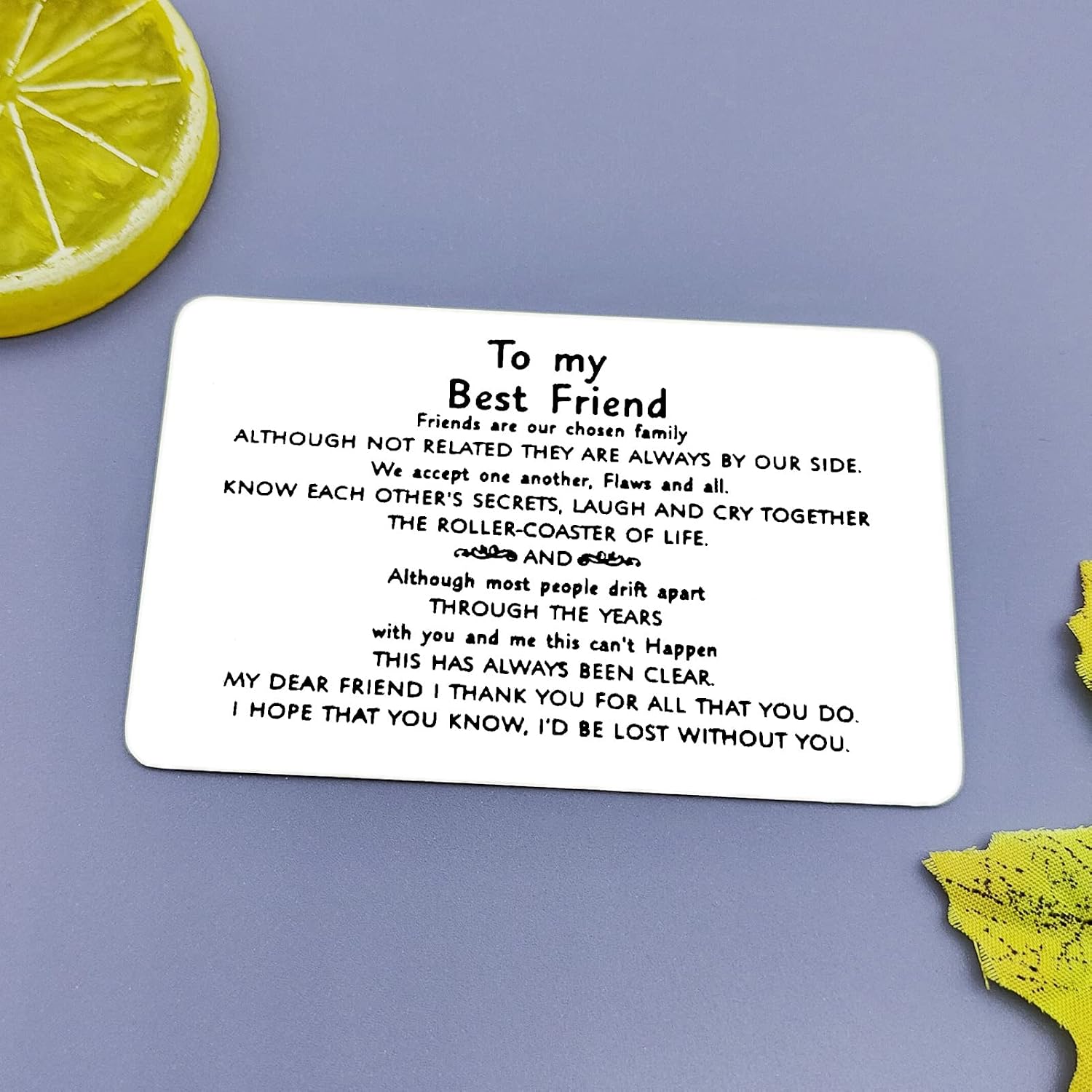 Best Friend Sister Gifts for Women Men Engraved Wallet Insert Card Friendship Gifts for BFF Birthday Thanksgiving Gifts for Best Friend Christmas Graduation Gifts for Besties Appreciation Gifts - Image 4