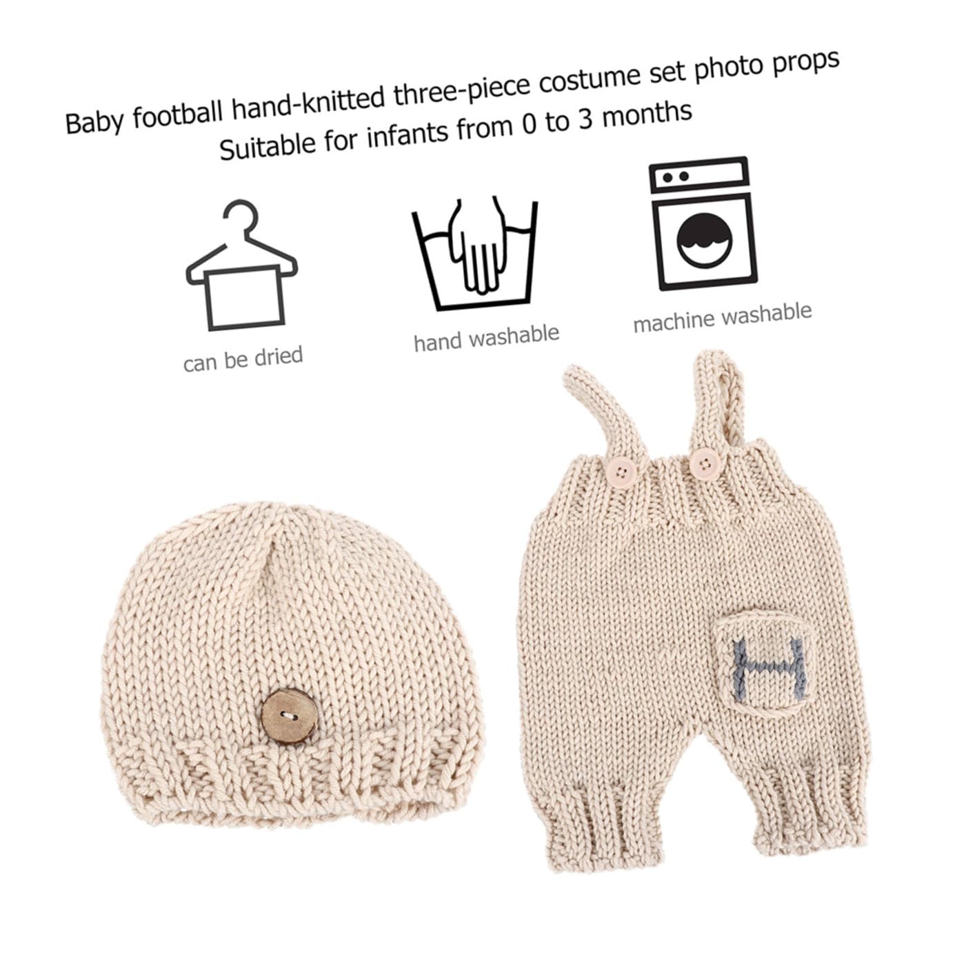 LIFKOME 3 Uds Atrezos Para Fotografía De Bebés Gorro Para Niños Pequeños Sombrero Para Niñas Kit De Punto Traje De Fotografía Infantil Traje De Navidad Para Bebés De Bebé Ropa De