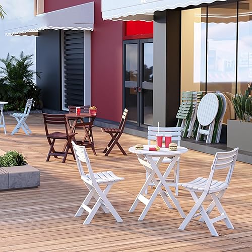 Miniatura 7 de 2 sillas plegables de plástico, sillas de salón al aire libre, sillas de comedor plegables para bodas, fiestas, balcones, reuniones familiares