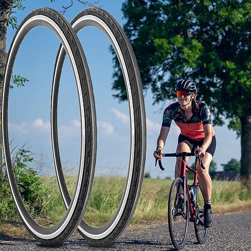 Miniatura 7 de Paquete de 2 neumáticos de bicicleta 700 x 23C 700 x 25C 700 x 28C 700 x 35C par de neumáticos de bicicleta de carretera 60 TPI o 30 TPI neumáticos