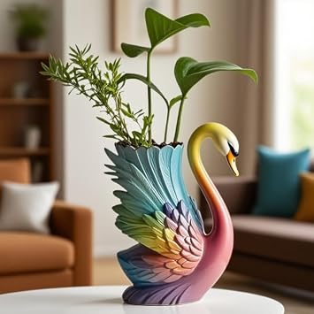 Swan Silicone Flower Pot Resin Mold, Epoxy Resin Casting Planter Pot Molds, Jewelry Container Vessels Pen Holder, Candle Holder Mold, Concrete Cement Clay Plaster Molds for Home Decor