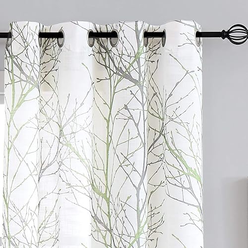 Miniatura 3 de Fmfunctex - Cortina semitransparente, diseño de ramas de árbol.