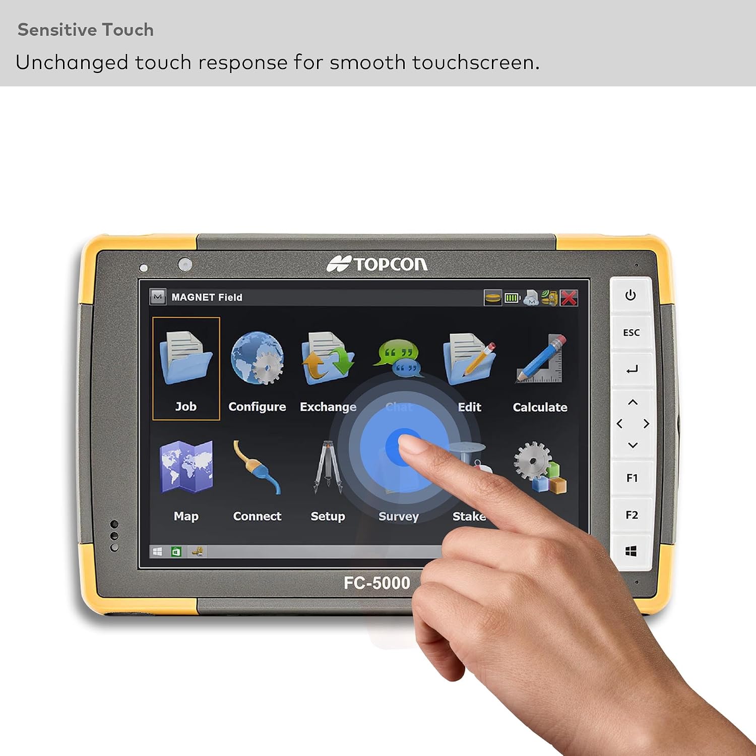 [2-PACK] 9H Tempered Glass Screen Protector Compatible with Topcon FC-5000 & FC-6000 Rugged Tablet 7 Inch Touchscreen Anti Scratch/Fingerprint (HD Clear)