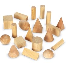 Learning Resources Wooden Geometric Solids Set of 19