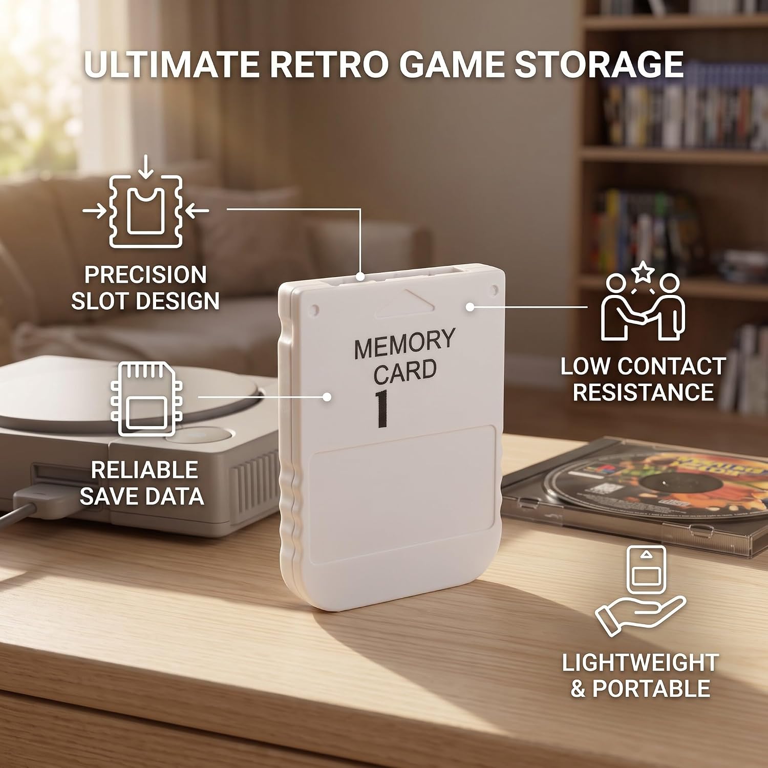 Zopsc Memory Card for PS1, 1MB Memory Card for Game Consoles. image 2