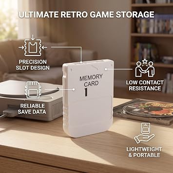 Zopsc Memory Card for PS1, 1MB Memory Card for Game Consoles.