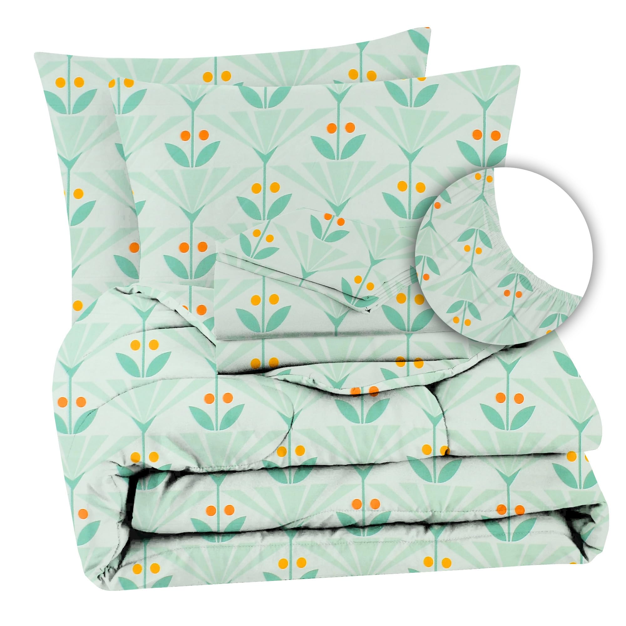 VAS Collections AC Comforter Set - King Size Floral -23