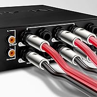 Vista 5 de Viborg 8 conectores de plátano chapados en plata, con bloqueo de tornillo de 0.157 in, conectores HiFi para cable de altavoz, placa de pared, cine