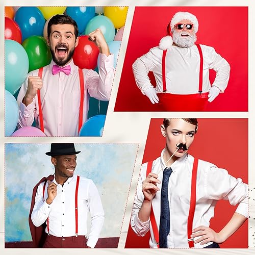 Miniatura 5 de 12 piezas de tirantes ajustables para hombre, tirantes elásticos y estilo de espalda en Y, cinturones para hombres y niños, accesorios de disfraz