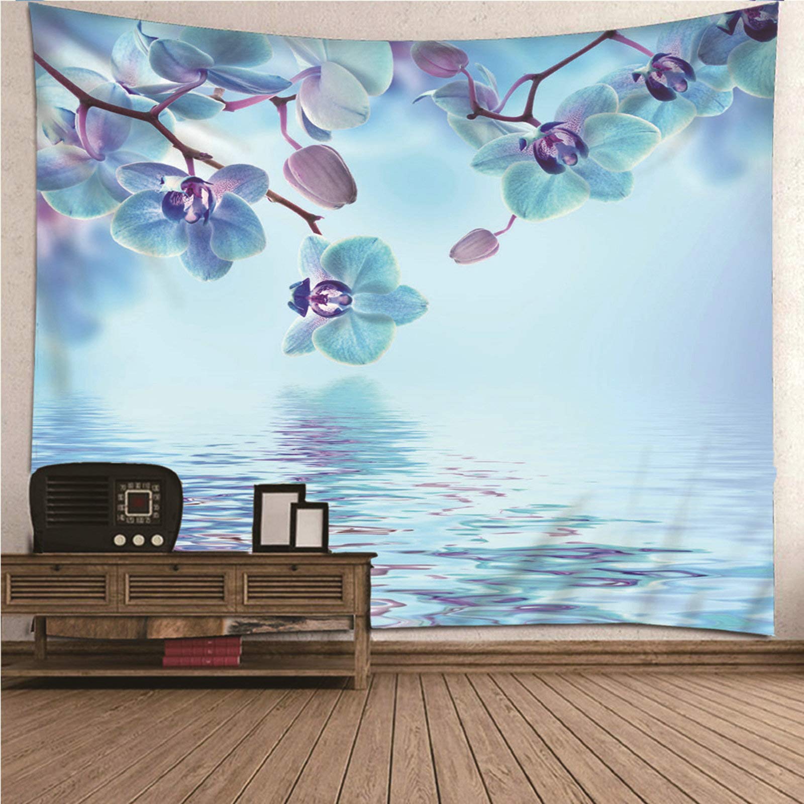 Tapiz de pared KnSam en color azul, un toque elegante de poliéster para tu salón