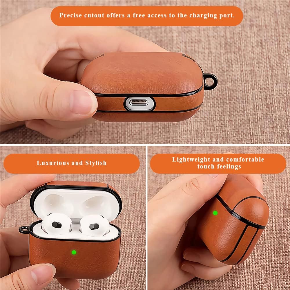 يوبيتري حافظة من الجلد الصناعي لسماعات ابل ايربودز الجيل الثال... - view 6