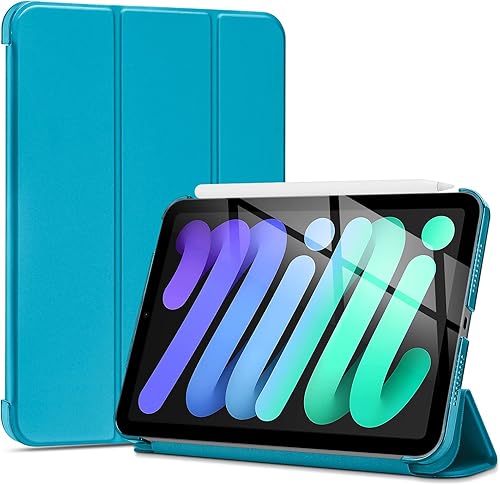 ProCase Funda inteligente para iPad mini 7 A17 Pro 2024/iPad Mini 6 2021 8.3 pulgadas iPad mini 7ª/6ª generación, cubierta trasera dura para iPad