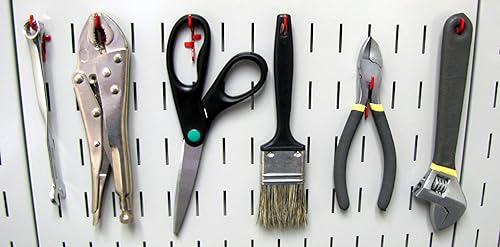 Miniatura 8 de Wall Control Pegboard Paquete de ganchos ranurados estándar  Ganchos de metal ranurados para tablero de clavijas Wall Control y tablero de