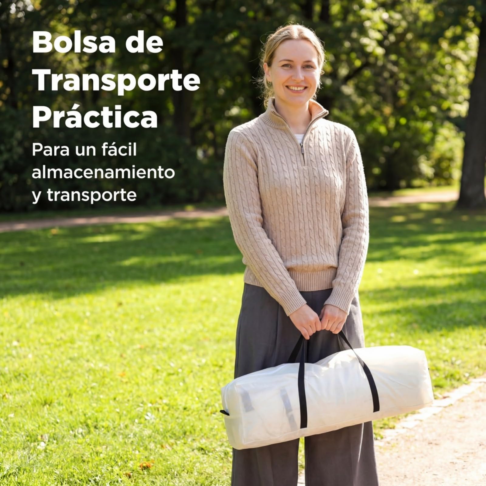 COSTWAY Tienda de Campaña Deportiva 2-4 Personas 215x215 CM Carpa Burbujas Transparente