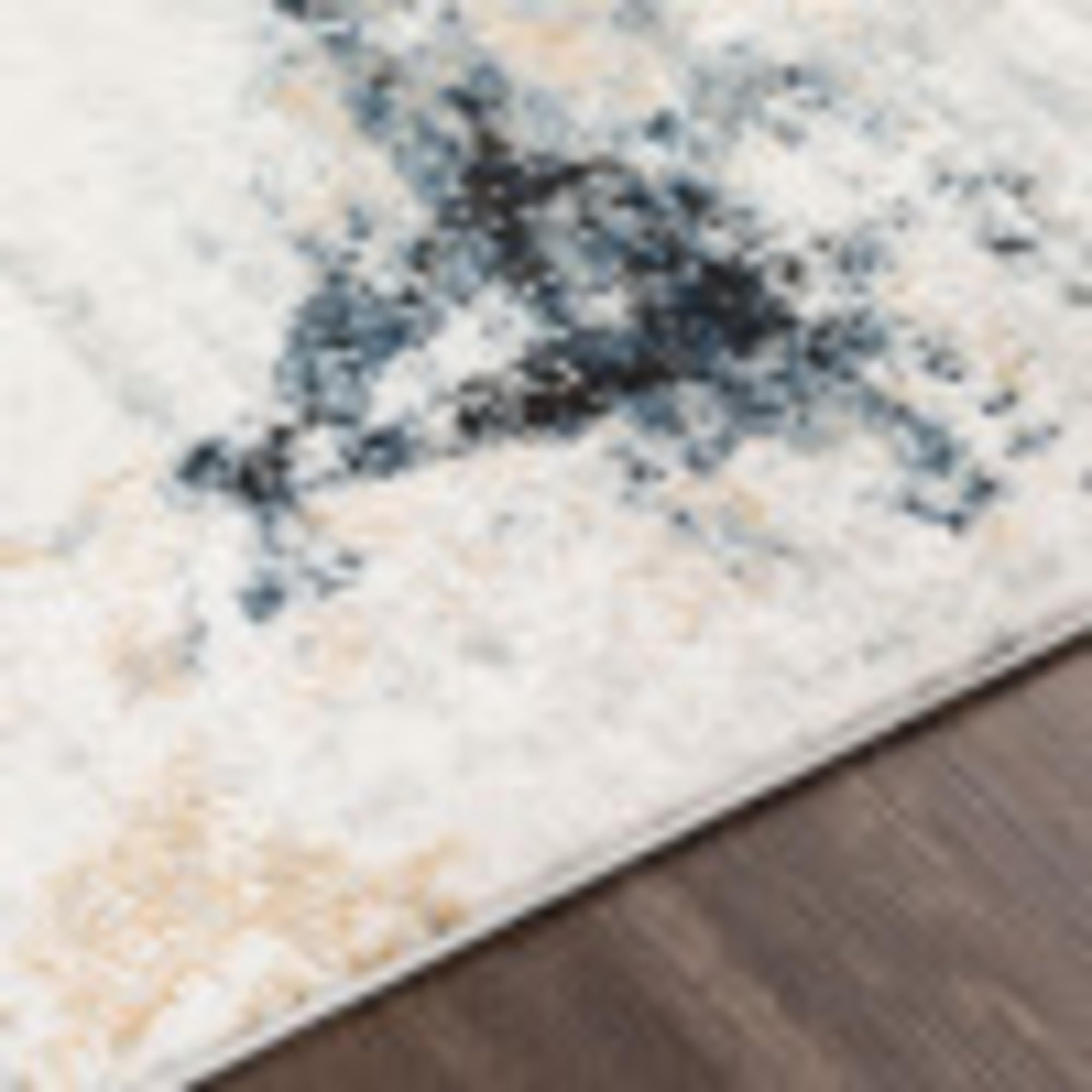 Livabliss New York Tappeto Salotto Moderno Astratto Tappeto Soggiorno, Camera da Letto, Pranzo Moderni Tappeti Effetto Marmo, Morbido e Pelo Corto, Ampio 160x220 cm, Blu, Grigio e Beige
