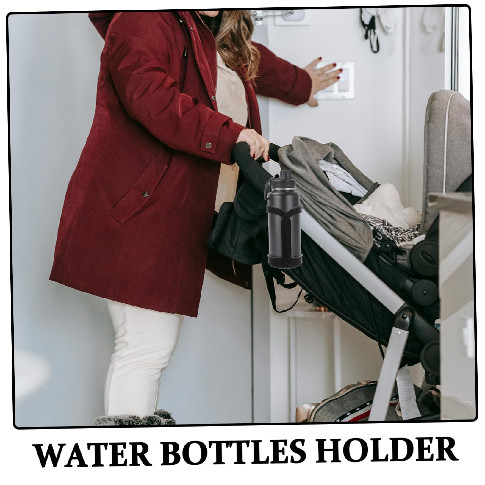 NULYLU Cup Holder for Walker Universal Stroller Cup Holder Quick-Release Clamp for Wheelchair Bike Travel Bottle