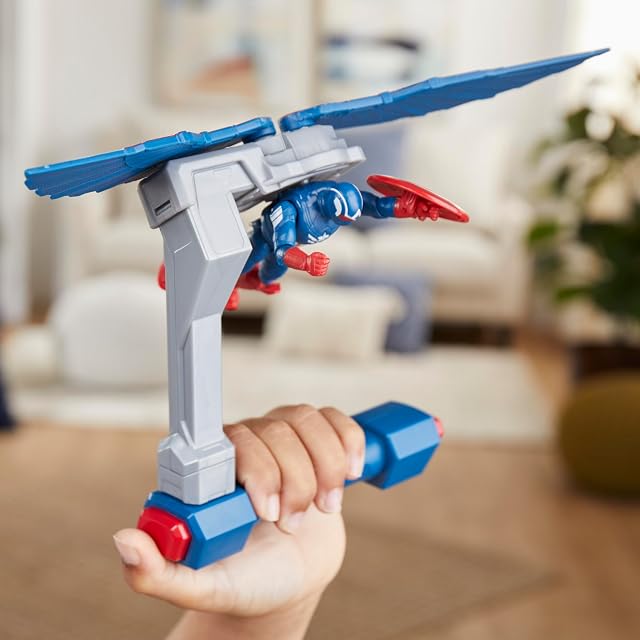 Foto 5 de 8 de Figura de control de vuelo del Capitn Amrica, Marvel Epic Hero Series Capitn Amrica: Un mundo feliz