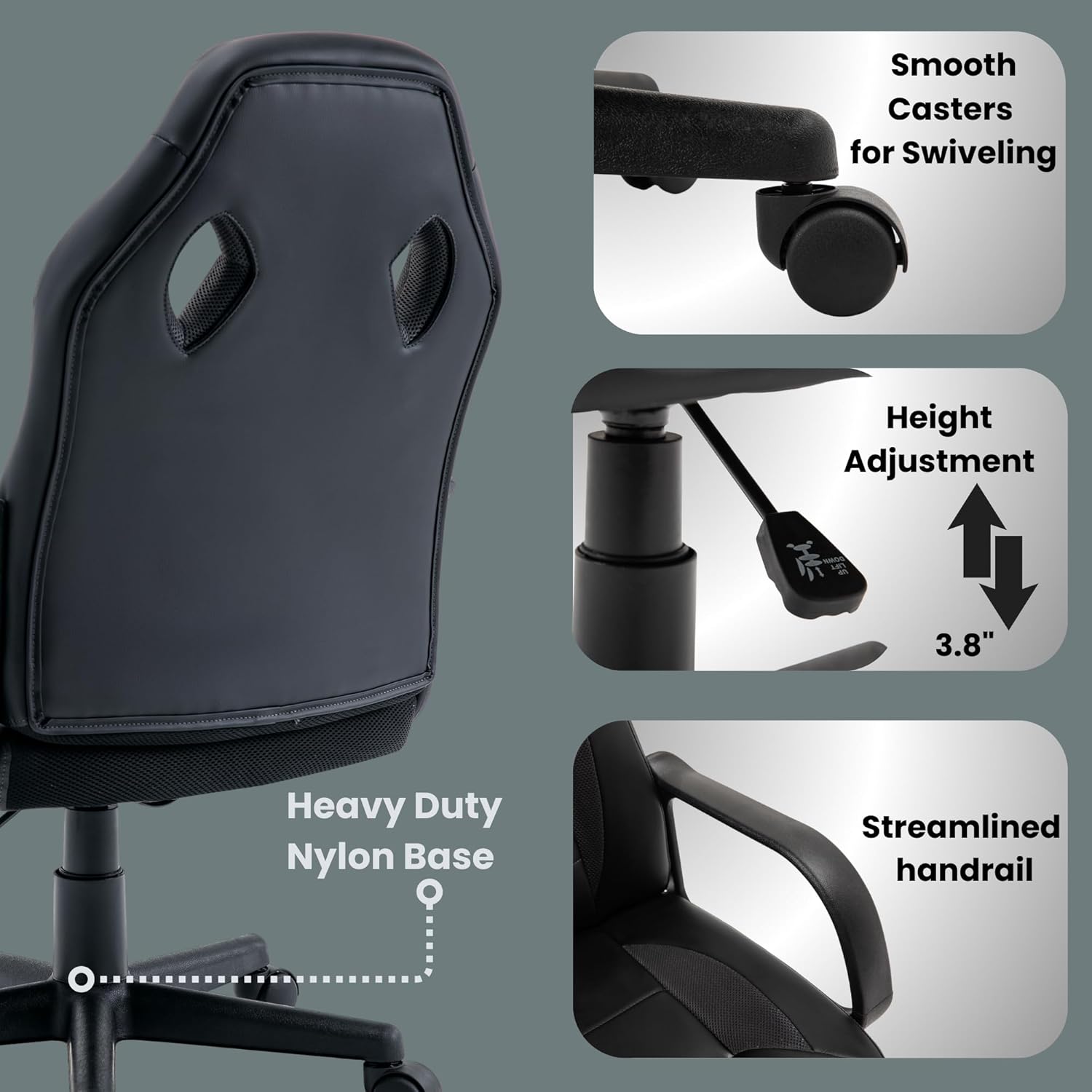 Video Game Chair Computer Gaming Racing Ergonomic for Teens Adults Kids Gamers Home Office Executive Task Desk