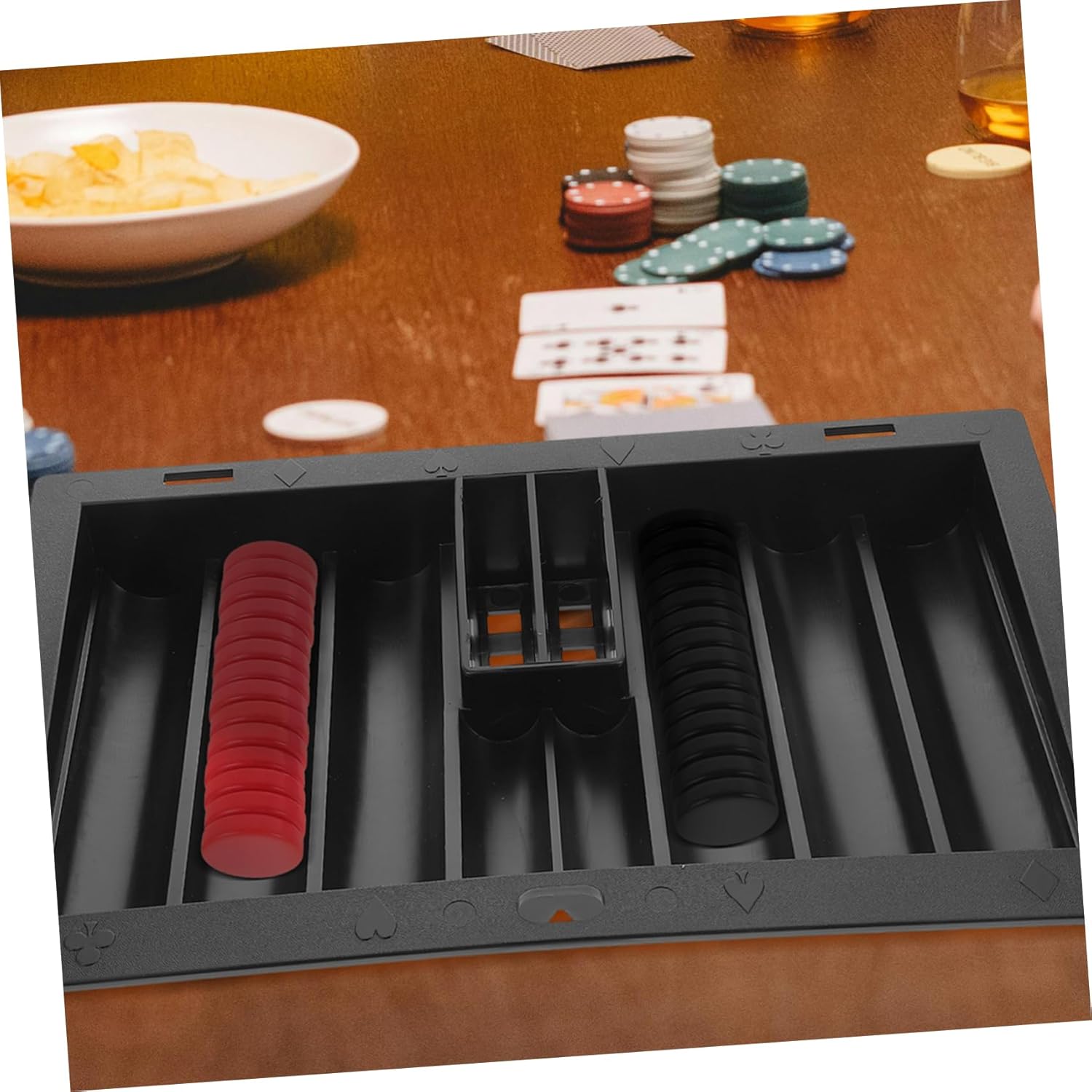 Acrylic Poker Chip Tray Portable Chip Case Multi-function Holder for Efficient Game