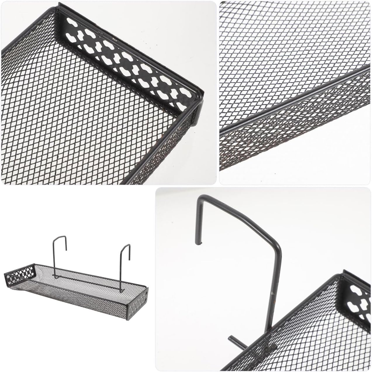 Flower Pot Rack Plant Holder Planter Stand Hanger Adjustable Metal Multiple Flowerpots Hanger Hooks Fit Almost Any Outdoor Indoor Garden Mount Wall Basket Balcony Fence Shelves Deck Railing