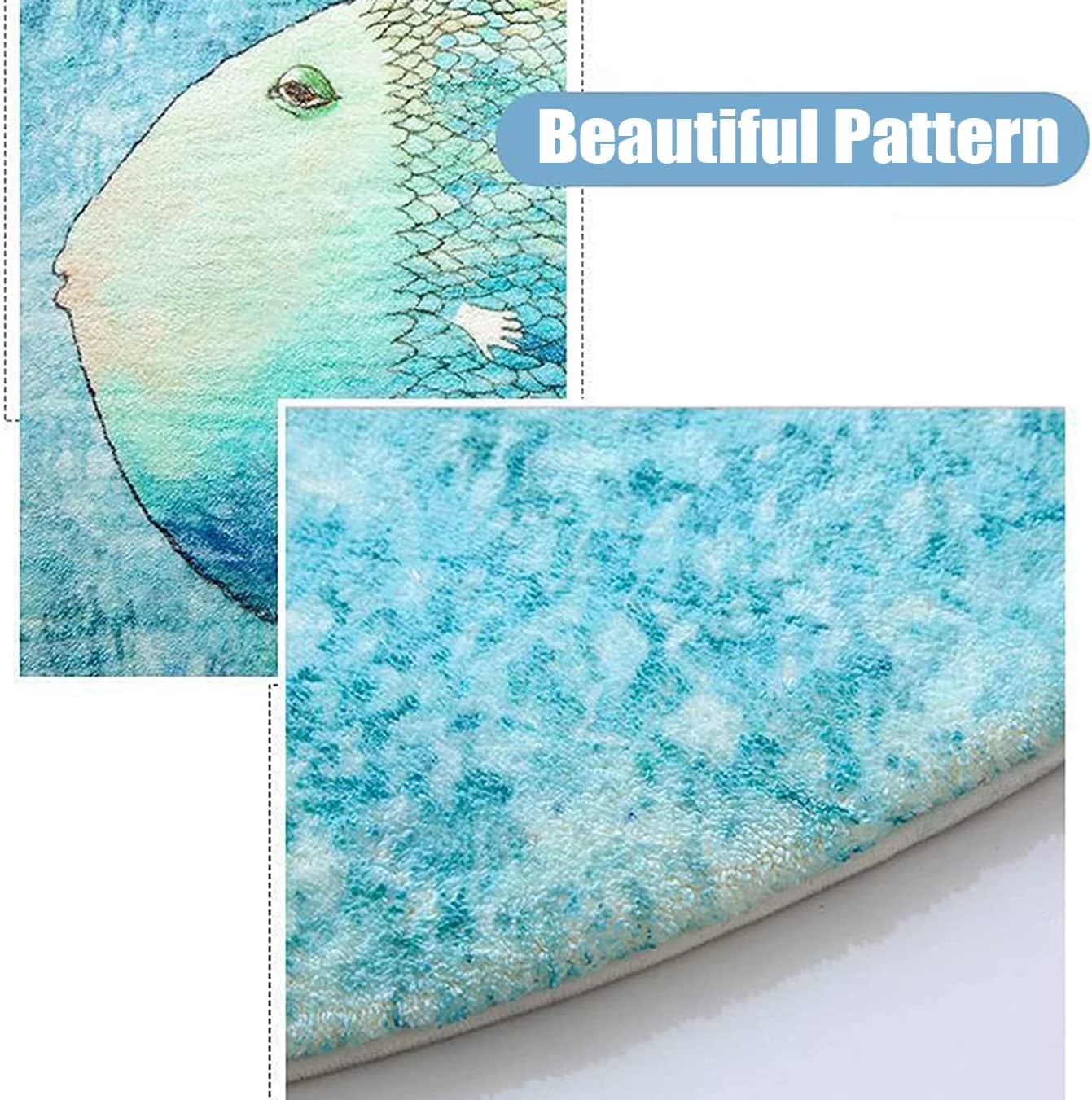 Curved Bath Rug, Curved Shower Rug, Washable Curved Bath Mat, Water Absorbent Bathroom Rug Non Slip, Lamb Wool, for Shower Or Tub
