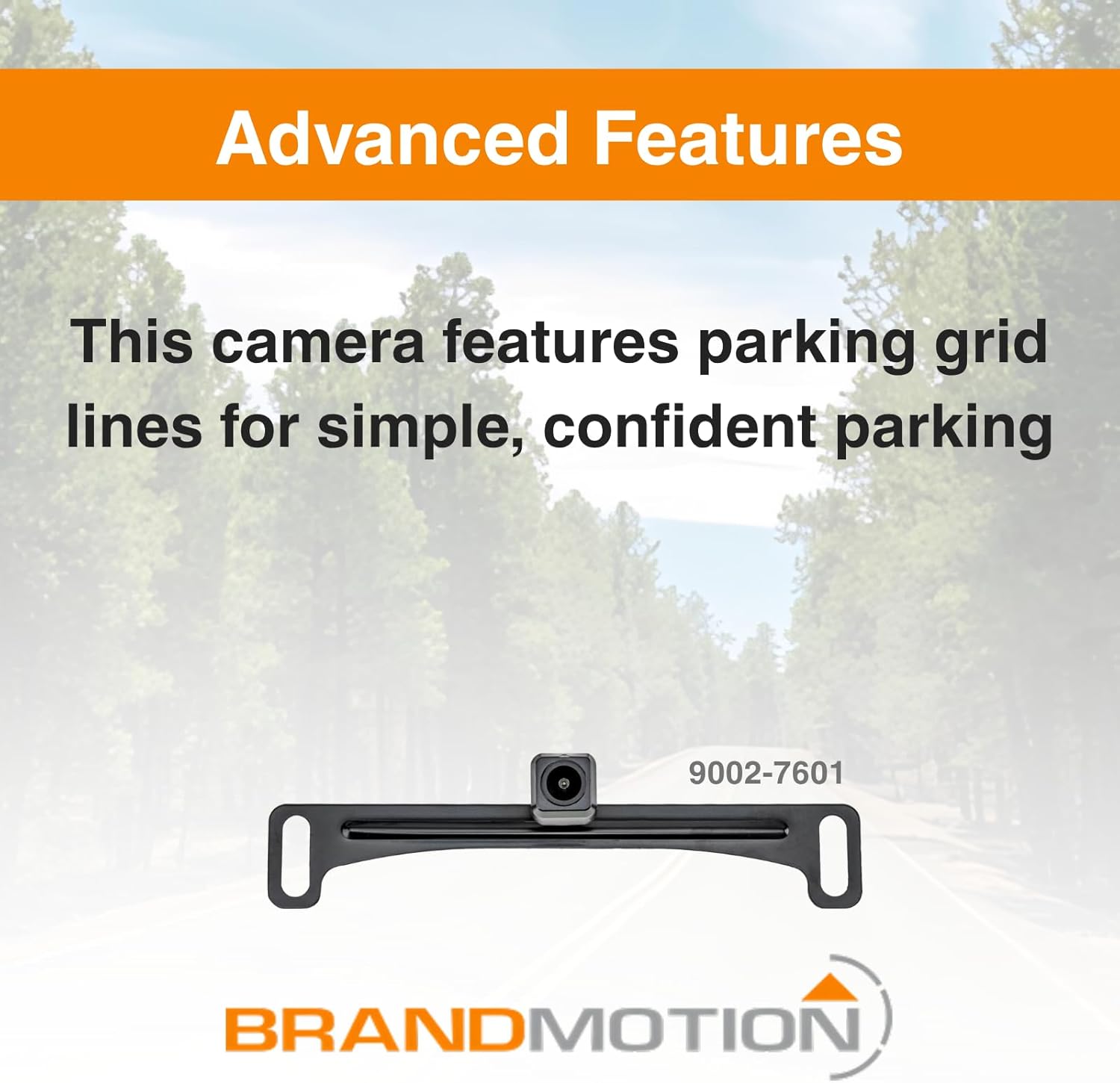 Brandmotion 9002-7601 Universal Dual Mount CMOS Camera | Waterproof Case with Anti-Fog Lens | Color Image with Automatic White Balance | Parking Gridlines Available | Reverse Rear View Camera