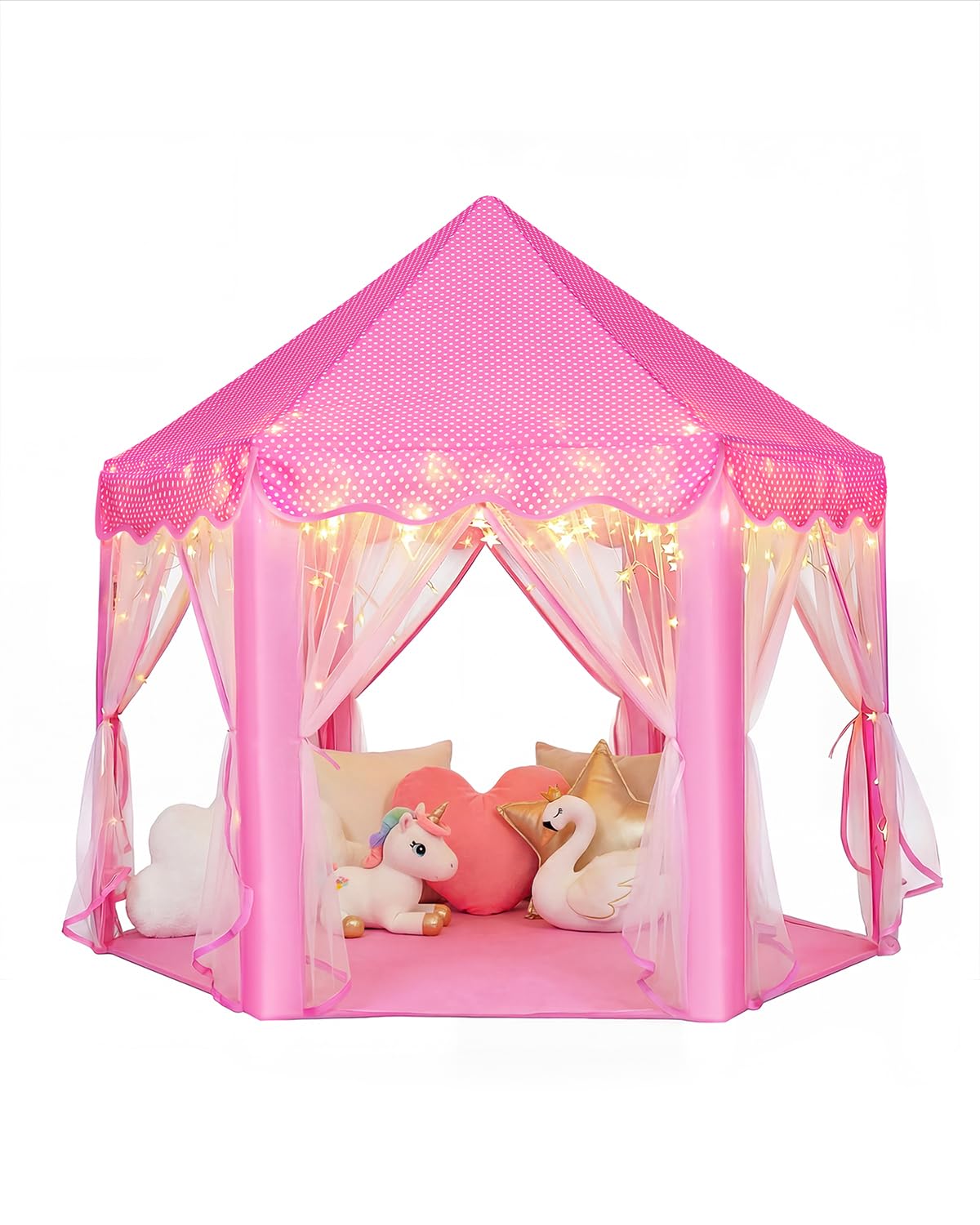 Amazon.com: Wilwolfer Princess Tent Kids Play Tent Indoor Girls