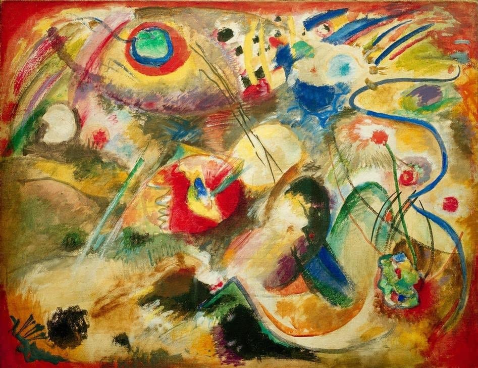 Tableau de Wassily Kandinsky impression d'art sur toile affiche decorative 60x90cm
