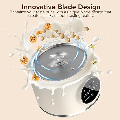 Miniatura 5 de N7 - Máquina para hacer leche de nueces, 50 onzas (1.5 litros) de leche de almendra casera, leche de soja, avena, coco, jugo, batido, batidos,