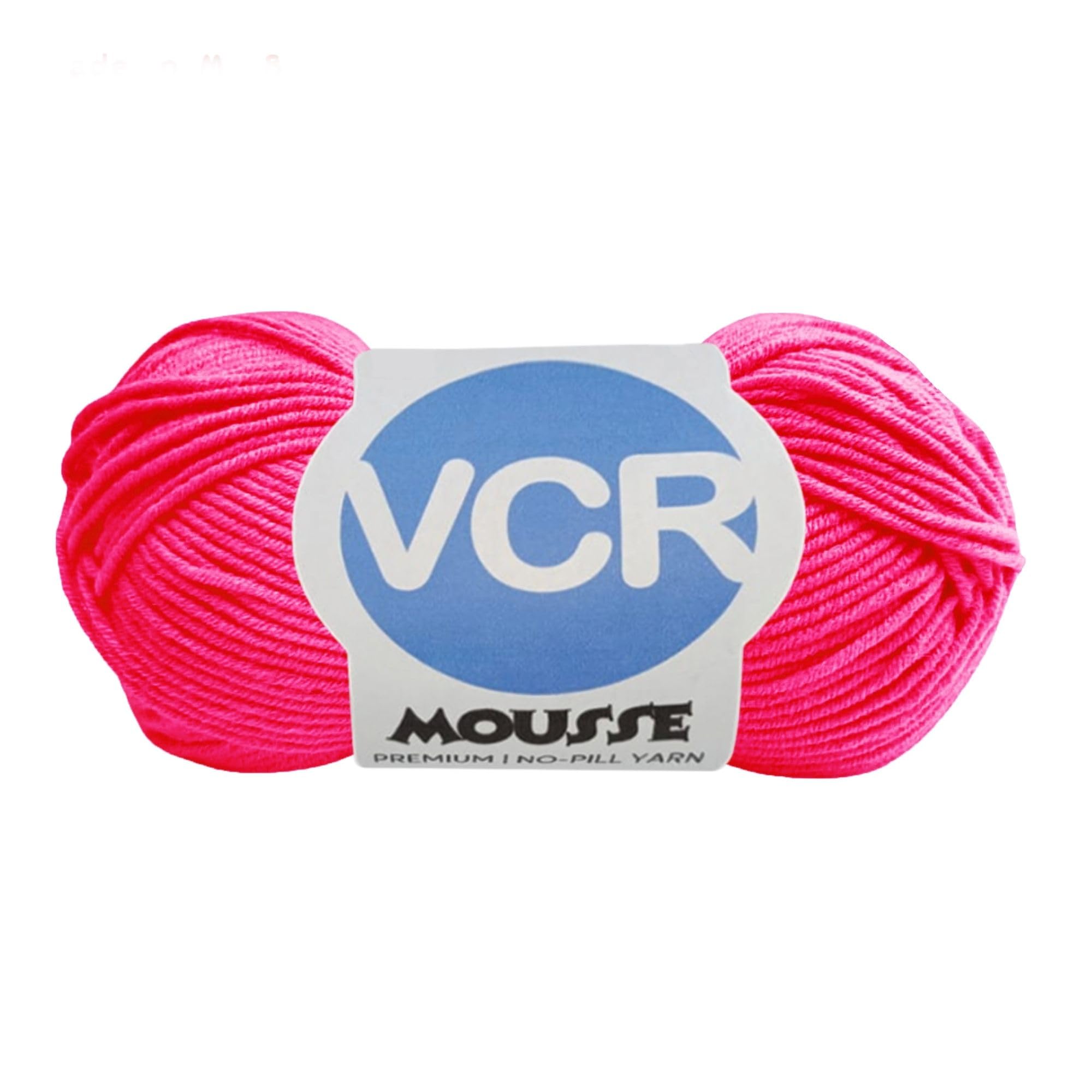 VCR 4 Ply Pink Red Yarn, 100 Grams Hank, 190 Meters Length, Acrylic Ball for Crochet and Knitting, Soft Crosia Threads, Pack of 1 Yarn, Suitable for DIY Crafts