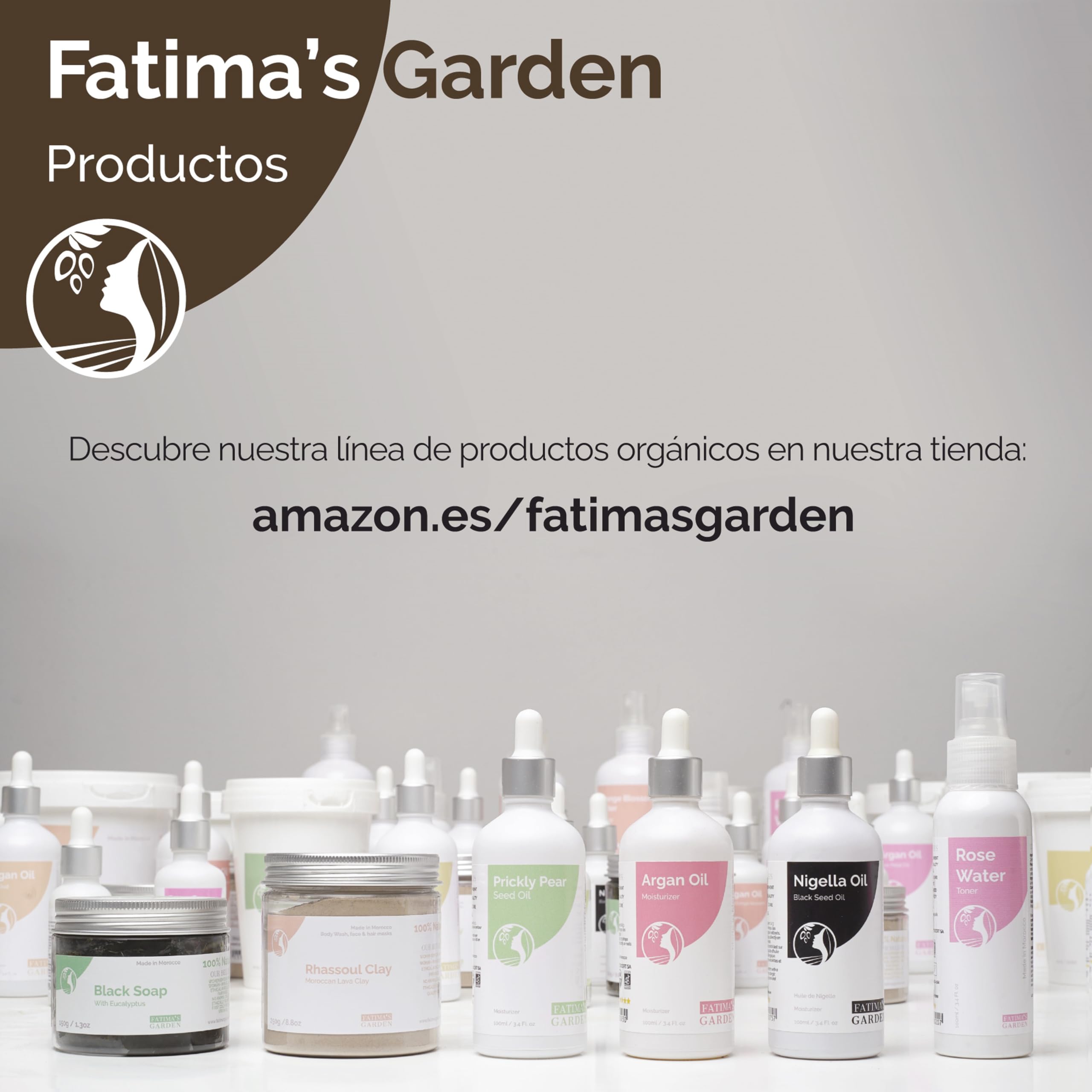 Fatima's Garden Jabón Negro con Aceite de Oliva - Limpiador Natural, 150g