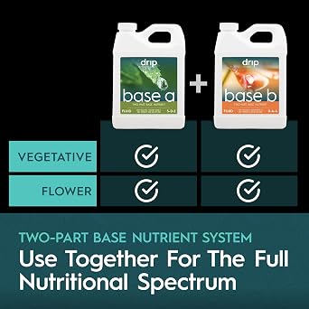 Base B, Liquid Flowering Nutrient for Bloom and Fruit Development, Phosphorus and Potassium, Clean 2-Part Base for Hydroponics, Soil and Coco, Quart