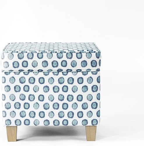 Miniatura 17 de HomePop Decoración del hogar | K7342-F2236 | Otomana clásica cuadrada de almacenamiento con tapa abatible | Otomana con almacenamiento para sala de