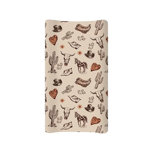 Miniatura 41 de Fundas para cambiador de pañales con estampado de vaca para bebés, niños y niñas, súper suave, funda para cambiador de bebé, sábana bajera ajustable