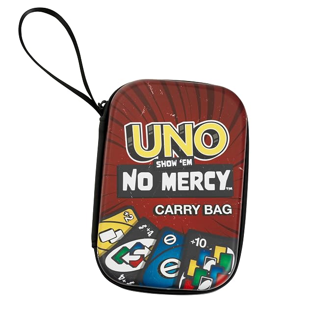 Theo Klein 5974 Bolsa para Cartas UNO Show Them no Mercy, Práctica Bolsa para Llevar Cartas Fuera de casa