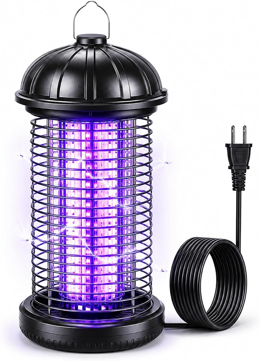 CXRUY Electric Bug Zapper Outdoor, Mosquito Killer Lamp, Hanging Waterproof Insect Zapper Fly Trap for Indoor Outdoor Patio Garage
