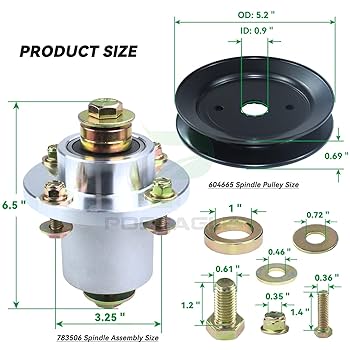 まの 783506 - BLADE SPINDLE ASSEMBLY - HUSTLER Genuine Part