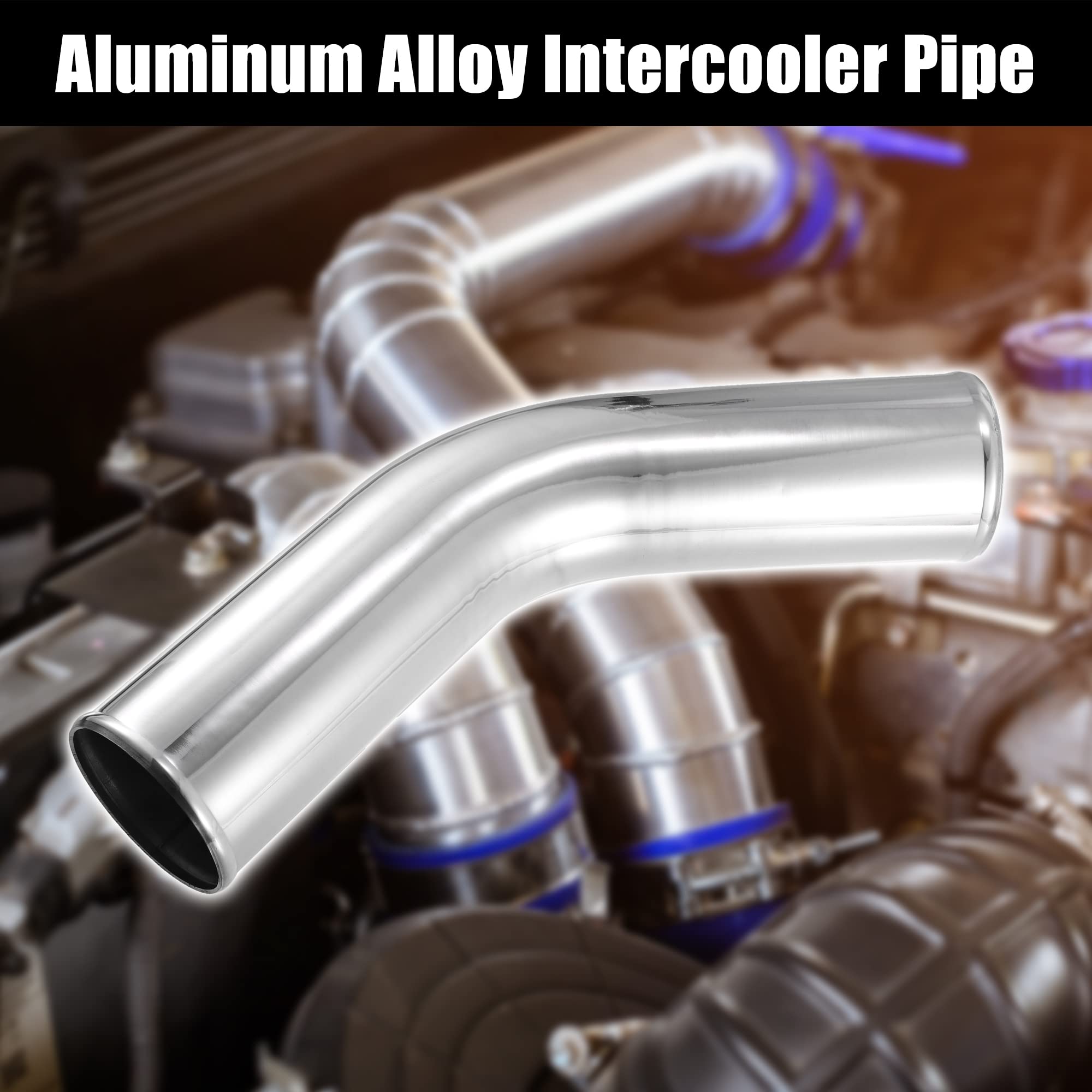 X AUTOHAUX OD 4.02" Tubo Intercooler Tubería 45 Grados Aire Tubo de admisión para Coche