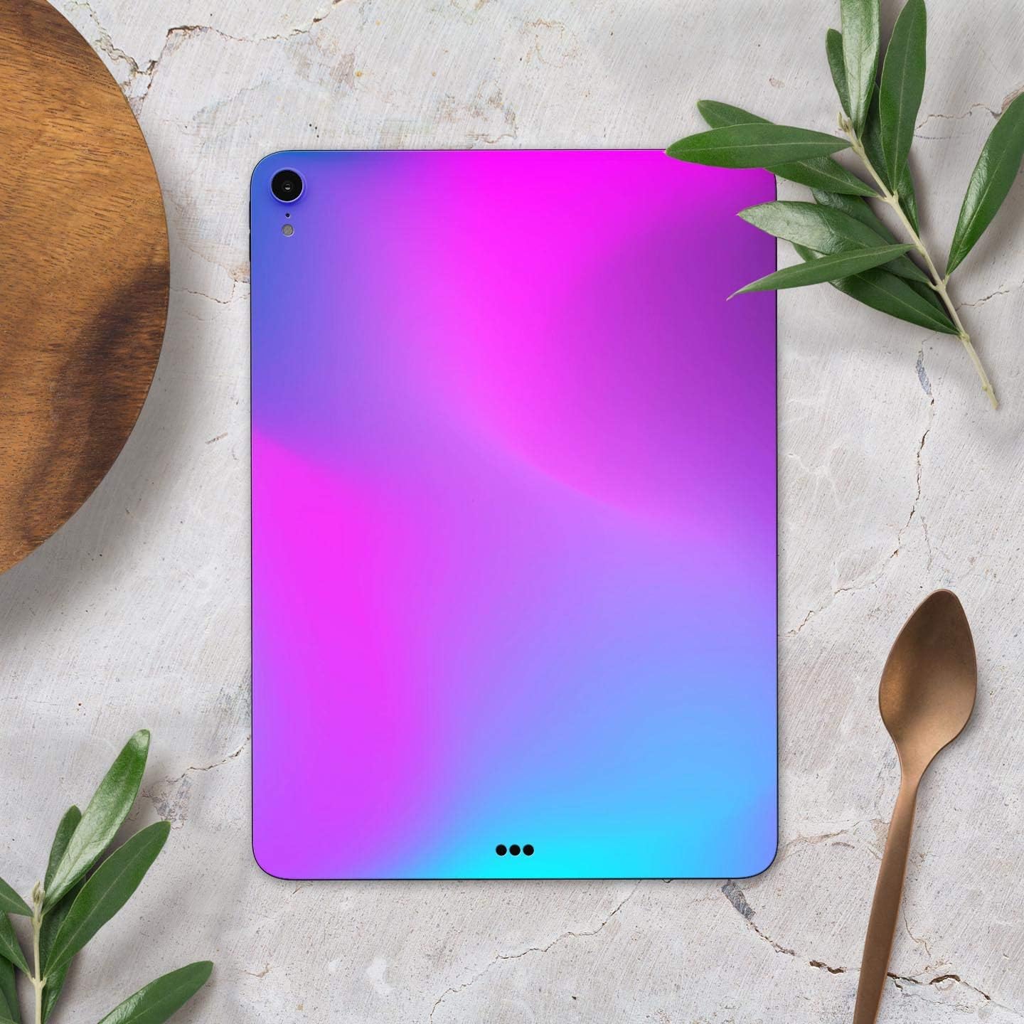 DesignSkinz - Neon Holographic V1 Full-Body Wrap Decal Protective Skin-Kit Compatible with Apple iPad 8th Gen 10.2" (A2270/A2428)