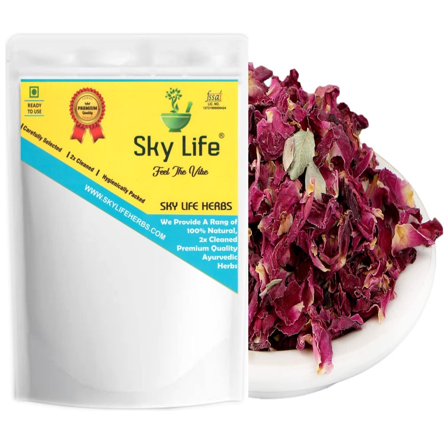 Sky Life® Gulab Patti - Rosa Gallica - Sun Dried Rose Petals - Gulab ki Patti - 200Grm (B09P1VVGJX) Amazon Price History, Amazon Price Tracker